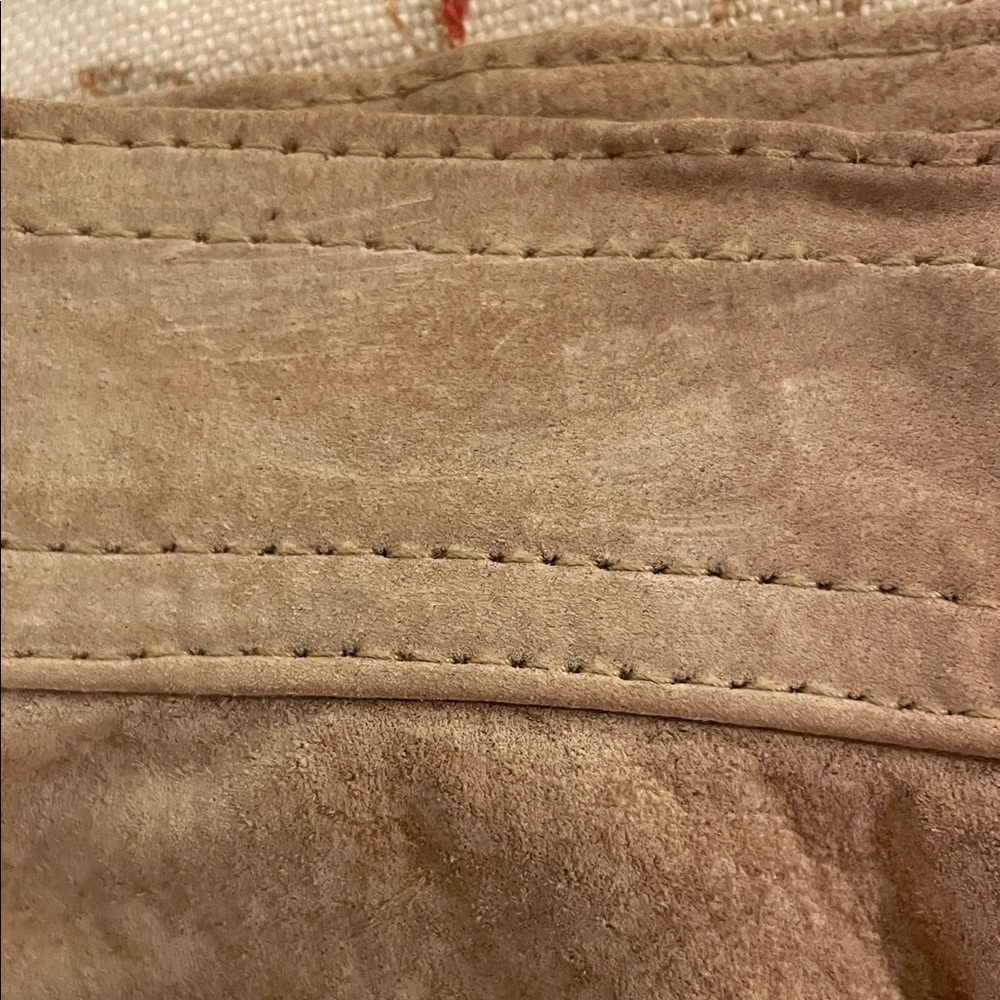 Lauren Ralph Lauren Tan Soft Suede High Waisted Vintage Pants - Picture 13 of 13